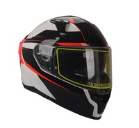 Casque de moto intégral pour adulte approuvé ECE Casques de course de rue Casque de moto à motif de sangle