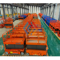 Nacelle Élevatrice à Ciseaux Hydraulique Électrique 6m 8m 10m 12m, Plateforme de Travail Aérien sur Batterie pour Extérieur