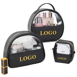 Wholesale Luxury Travel <b>Toiletry</b> Pouch Makeup for Women Custom Cosmetic <b>Bag</b> With Logo Portable - Product Image 1