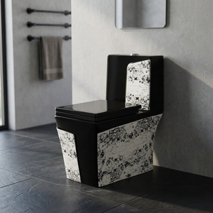 WC monobloc moderne en céramique, à poser au sol, à chasse directe, pour projets - Product Image 5