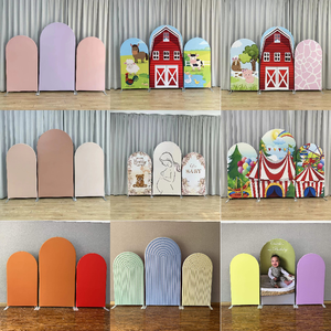 Autres centres de table de mariage Décorations Baby Shower <span class=keywords><strong>Enceinte</strong></span> Fête Mariage Arche Tension Tissu Toile de fond Stand Photomaton Extérieur - Product Image 3