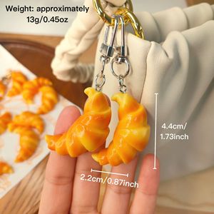 Hot Bán Đáng Yêu Sáng Tạo <span class=keywords><strong>3D</strong></span> Mini Mô Phỏng Bánh Hamburger Phụ Kiện Thực Phẩm Bỏng Ngô Khoai Tây Chiên Ice Cream Móc Chìa Khóa PVC Keychain - Product Image 3