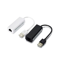 Répartiteur de câble Ethernet USB 2.0 vers RJ45 Adaptateur d'extension USB2.0 100 Mbps Convertisseur de carte réseau gratuit pour ordinateur portable