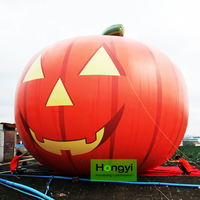 Publicité géante d'extérieur Décoration d'Halloween en forme de citrouille gonflable à LED
