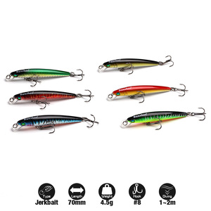 XINV 4.5g 70mm ABS Plastique OEM/ODM Usine Appât GO-011 Jerkbait Leurre Réaliste Top Vente Haute Qualité Artificiel Dur <span class=keywords><strong>Minnow</strong></span> - Product Image 2