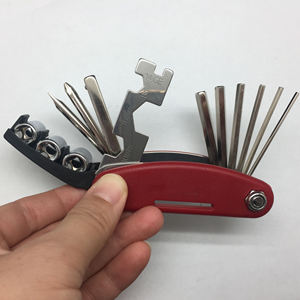 DELANHUWI Kit di Riparazione Bici 16-in-1, Chiave Esagonale Multiuso, Riparazione Pneumatici, Chiave Allen, Cacciavite, Bussole per Officina - Product Image 4