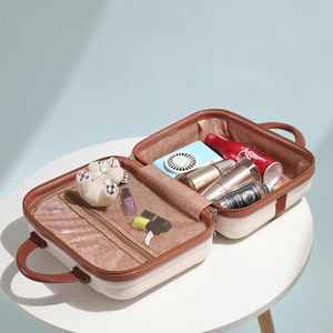 14-Inch Fashionable <b>Small</b> Case with Password <b>Lock</b> Hand-Held Luggage Cosmetic Storage Travel Case Lightweight Cartoon Patterned - Product Image 5