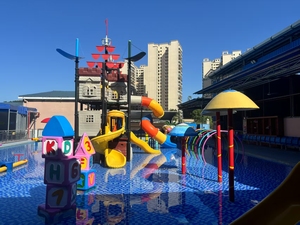 Grand équipement de <span class=keywords><strong>parc</strong></span> aquatique extérieur à prix commercial favorable Maison de l'eau en plastique <span class=keywords><strong>Parc</strong></span> aquatique à thème de bateau de pirate pour enfant et adulte - Product Image 2