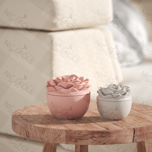 Stoples lilin mawar cetakan silikon beton semen Pot Pot Pot tanaman cetakan bunga Dekoratif membuat cetakan Kerajinan dapat digunakan kembali besar - Product Image 6