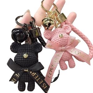 Moda Yünlü Ayı Karikatür 3D Ayı Bebek Sevimli Tavşan Kawaii Araba Anahtarlık Ayı Anahtarlık Çanta Kolye Kız Hediye - Product Image 1