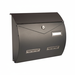 ALUBOX moderno argento cassetta delle lettere busta resistente alle intemperie in metallo pacco goccia scatola per la casa o l'ufficio sicuro ed elegante - Product Image 2