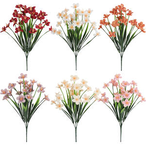 Orchidées <span class=keywords><strong>Cymbidium</strong></span> artificielles au toucher réel avec feuilles vertes, centre de table pour la décoration de la maison et des mariages - Product Image 3