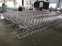 Petit chariot à roues des bagages 4 de passager d'aéroport d'acier inoxydable de RH-J07-2