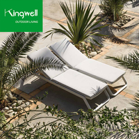 Meubles de piscine extérieure de luxe ensembles de salon balcon plage aluminium Chaise longue Chaisr piscine chaise longue pour hôtel