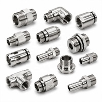 Raccords de liquide de refroidissement de précision en acier inoxydable, adaptateurs de tournage et de fraisage CNC pour le refroidissement liquide des centres de données