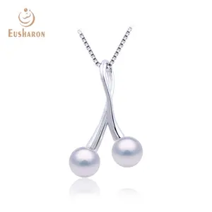 2020 Wholesale Popular 925 Silver Jewelry New Design Cross Ribbon Sterling Silver Pearl Mount Pendant