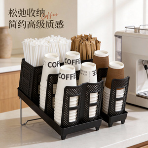 Support de tasses rotatif pour gobelets en papier, support de rangement avec couvercle, organisateur pour la maison et le bureau - Product Image 3