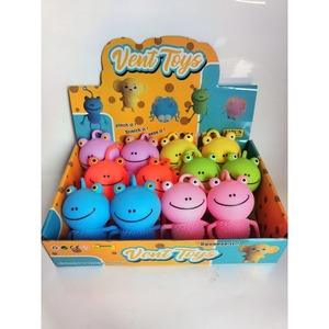 Jouets sensoriels pour l'autisme, soulagement du stress, adorable boule à presser en forme de grenouille rose, jouet en peluche en caoutchouc souple - Product Image 5
