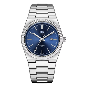 <span class=keywords><strong>Montre</strong></span> Homme IIK 1385 de Marque Tendance, Analogique à Quartz, Bracelet en Acier Allié, Aiguilles Lumineuses, Date Automatique, Étanche – Soldes Exceptionnelles - Product Image 2