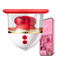 Masseur mammaire, stimulateur clitoridien, dispositif de succion de mamelons à effet de léchage de langue, accessoires pour jeux de rôle féminins