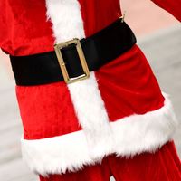 Costume de Noël en velours pour adulte, ensemble complet de Père Noël pour fête, vente en gros d'usine