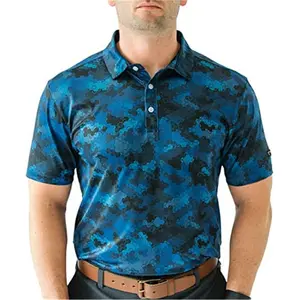 Atacado personalizado alta qualidade oem tamanho pique tecido sublimação premium golf t-shirt roupas slim fit