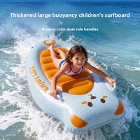 Planche de surf gonflable orange vif à motif de dessin animé, épaisse et durable pour enfants, planche flottante pour la natation en bord de mer