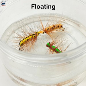 Combo de 3 leurres de pêche à <span class=keywords><strong>la</strong></span> <span class=keywords><strong>mouche</strong></span> en forme de chenille flottante en mousse avec hameçons # 6 mouches terrestres réalistes nouées à <span class=keywords><strong>la</strong></span> main pour <span class=keywords><strong>la</strong></span> pêche à <span class=keywords><strong>la</strong></span> truite, au black-bass et aux poissons-chaussons - Product Image 3