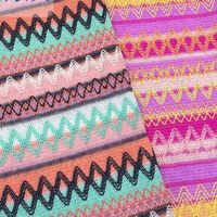Populaire Coloré Crochet Fil À Tricoter Teint Dentelle Tresse Jacquard Tissu pour Vêtement