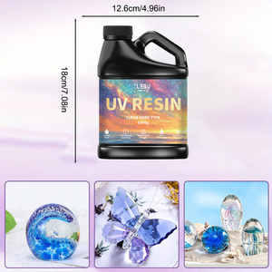 LEQU Happy And Fun 1kg Colle Résine UV Transparente Adhésif UV à Fort Pouvoir Adhésif pour Bricolage, Nail Art, Bijoux - Product Image 6