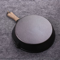 Poêle à frire en fonte de haute qualité Chuihua, personnalisée, pour le petit-déjeuner, huile végétale pré-assaisonnée, pour la cuisine/extérieur
