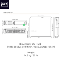 Amplificateur de puissance audio numérique professionnel PAT LA12X 4 canaux 4x1400W 4 ohms avec DSP