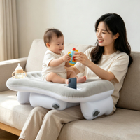 Cama Inflable para Niños Pequeños, Portavasos para Biberones, Artículos Esenciales para Viajes de Bebés, Escritorio Gris Multifuncional para Leer, Escritorio para Computadora Portátil en la Cama