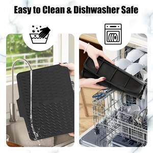 Silicone Dish Drain <b>Mat</b> Non Slip Sink Pad Heat Insulation <b>Kitchen</b> <b>Drying</b> Rack For Bowl And Chopsticks - Product Image 4