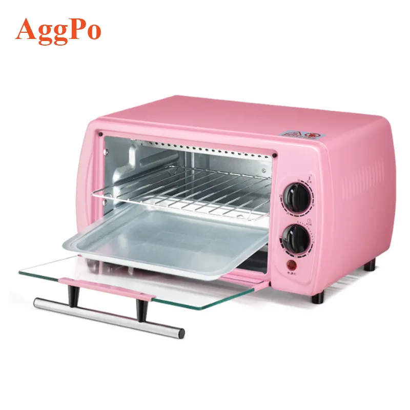 Meja Konveksi Ekstra Lebar Pemanggang Roti Elektrik Oven Rotisseries Konveksi Meja Pemanggang Roti Oven Warna Pink untuk Perempuan