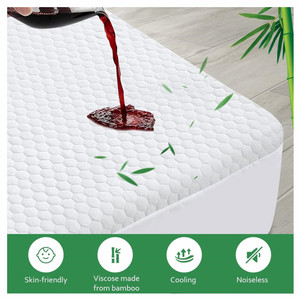 Protège-matelas rafraîchissant imperméable AOSEN en bambou, tissu 3D respirant, silencieux et doux, pour les personnes ayant chaud la nuit - Product Image 5
