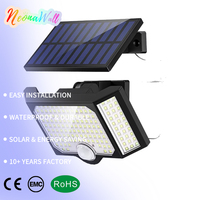 Lampe murale solaire à induction avec télécommande, modèle exclusif breveté, pour extérieur, jardin, clôture, garage, poulailler