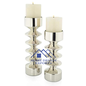 Supports de bougies en aluminium pour table, pour la décoration de la maison, des hôtels et des restaurants, bougeoir unique - Product Image 2