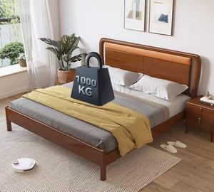 2025 Design Simple Moderne Style Nordique Chêne Français <span class=keywords><strong>Lit</strong></span> King Écologique Meubles En <span class=keywords><strong>Bois</strong></span> Massif <span class=keywords><strong>Lit</strong></span> En <span class=keywords><strong>Bois</strong></span> Doux Avec Rangement - Product Image 3