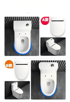 Couvre-siège de toilette chauffant intelligent avancé, ultra fin, télécommande, pulvérisation automatique, couvercle en plastique durable
