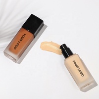 Vente en gros, correcteur étanche, liquide mat, fond de teint, bouteille en verre, emballage, maquillage liquide, fond de teint, marque privée
