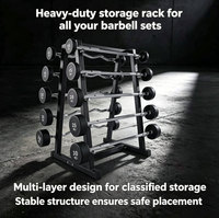 Barre d'haltères droite moderne noire de 10 kg en acier fixe, revêtement caoutchouc durable, écologique, avec poignée moletée pour la force des bras et des épaules à domicile