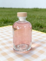 Botol Kaca Bulat Kosong Transparan Berkualitas Makanan 100ml 200ml 500ml untuk Vodka Whiskey Tequila Brandy
