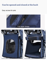 Poussette pliable de luxe pour animaux de compagnie Poussettes d'extérieur pour chiens Poussette de voyage pour animaux de compagnie avec de grandes roues