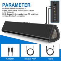 Soundbar'da hoparlör Subwoofer ile 5.2 ses kablosuz 3D Surround ses çubuğu ark/optik/AUX/BT Tv sineması için ev sinema sistemi
