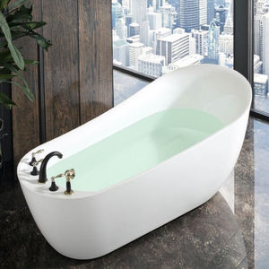 <span class=keywords><strong>Baignoire</strong></span> autoportante ovale en acrylique sans couture avec dossier ergonomique - Product Image 4