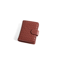 Dompet Lipat Kulit Domba Kompak dengan Kantong Resleting Samping dan Organizer Kartu Multi-Slot Harga Pabrik