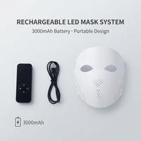 Appareil de beauté facial en silicone flexible avec LED 415nm, 630nm, 850nm et 1072nm