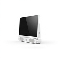 Téléviseur intelligent portable blanc de 24 pouces alimenté par WebOS Hub, support officiel sous licence Netflix YouTube, batterie 12V CC pour le camping