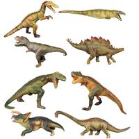 Ensemble de jouets de dinosaures personnalisés Tyrannosaurus Triceratops Marionnette de dinosaure Modèle en vinyle Animal en peluche Modèle de jouet pour enfants Cadeau
